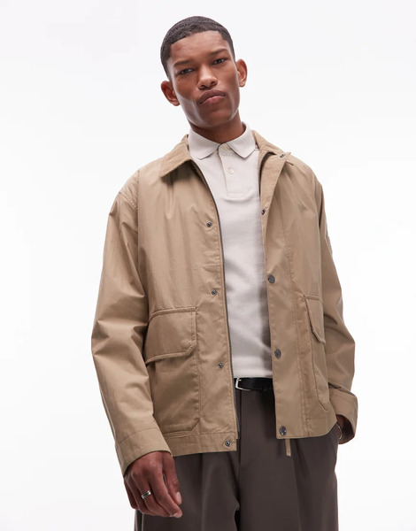  Tommy Hilfiger Barn Jacket In Camel Neutral 