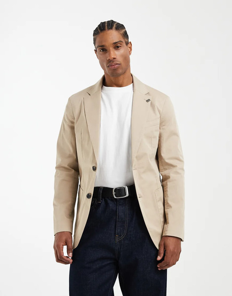  Tommy Hilfiger Blazer In Beige Neutral 