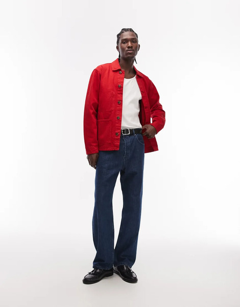  Tommy Hilfiger Chore Jacket In Red 