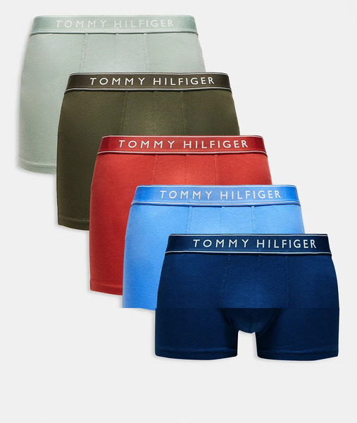  Tommy Hilfiger Everyday Essentials 5 Pack Trunks In Multi 