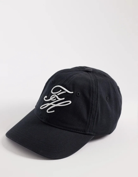  Tommy Hilfiger Script Logo Cap In Black 