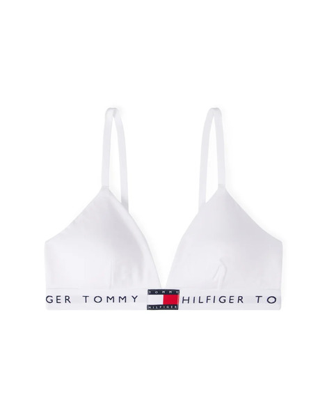  Tommy Hilfiger Triangle Bralette In White 