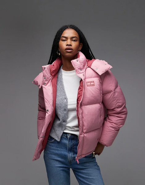  Tommy Jeans Alaska Jacket In Pink 