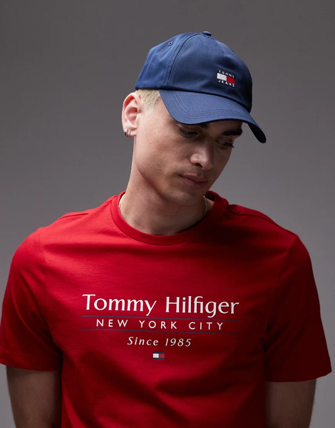  Tommy Jeans Core Flag Cap In Navy 
