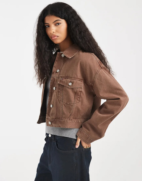  Tommy Jeans Essential Trucker Jacket In Brown 