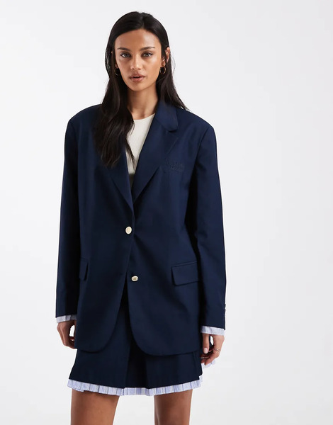  Tommy Jeans Oversized Blazer Co Ord In Navy 
