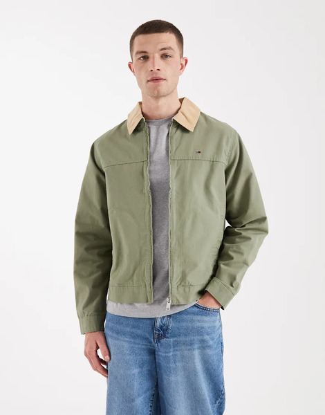  Tommy Jeans Ranch Jacket In Khaki Green 