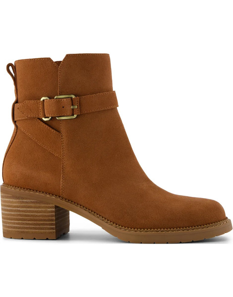 Toms Hailey Buckle Ankle Boot In Brown 