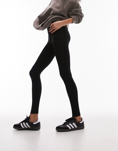  Topshop Basic Ankle Legging In Black 