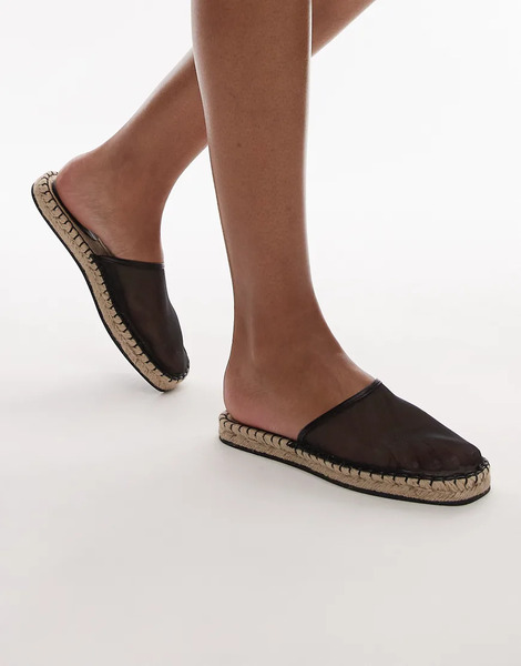  Topshop Harry Espadrille Mule In Black 