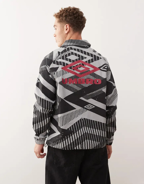  Umbro Printed Drill Top In Grey 