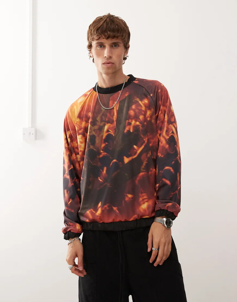  Umbro Reversible Crew Top In Black 