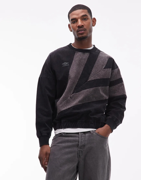  Umbro Sweatshirt In Washed Black 