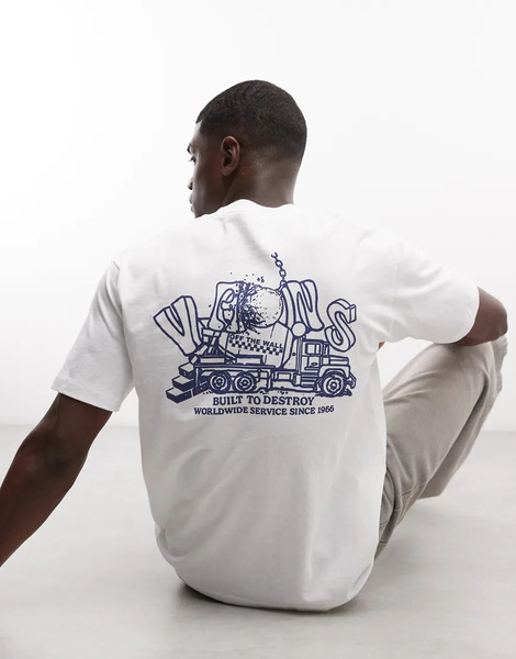  Vans Demolish Tee In White 