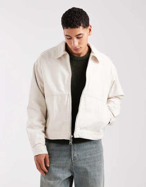  Vans Denim Station Jacket In Natural Seed Neutral 