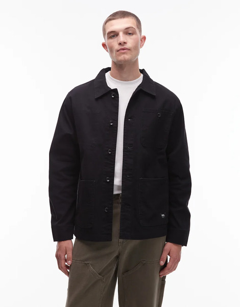  Vans Drill Chore Canvas Jacket In Black 