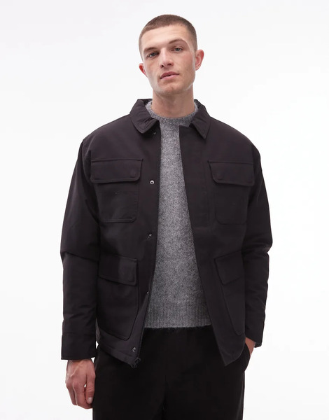  Vans Drill Chore Nylon Jacket In Black 