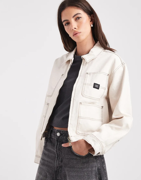  Vans Emily Boxy Workwear Jacket In Natural Seed Neutral 