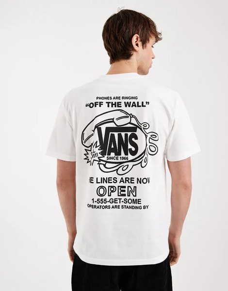  Vans Hot Lines Tee In White 