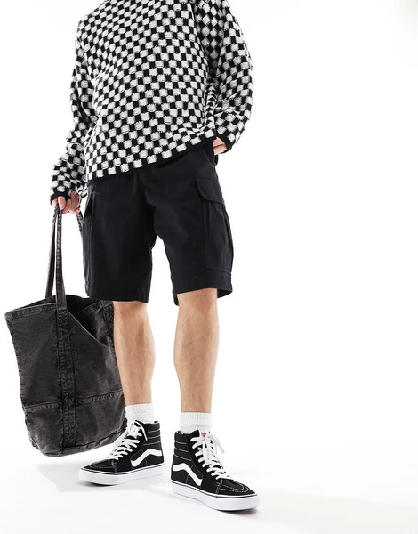  Vans Range Cargo Loose Shorts In Black 