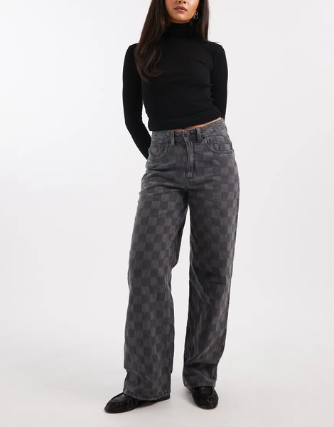 Vans Sirelle Novelty Puddle Pants In Faded Black 