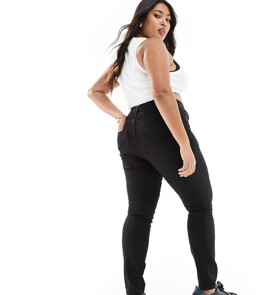  Vero Moda Curve Skinny Jeans In Black 