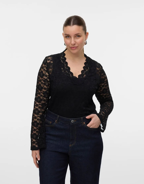  Vero Moda Curve Top In Black 