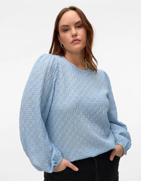  Vero Moda Curve Top In Light Blue 