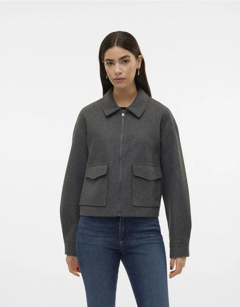  Vero Moda Jacket In Dark Grey 