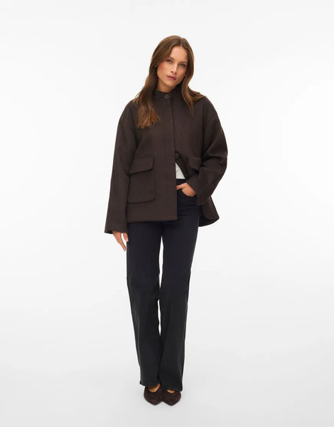  Vero Moda Jacket In Espresso Brown 