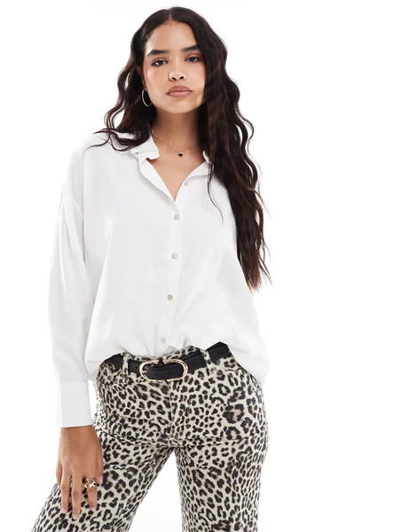  Vero Moda Oversized Shirt In Bright White 