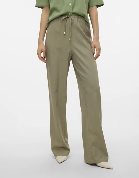  Vero Moda Trousers In Beige Neutral 