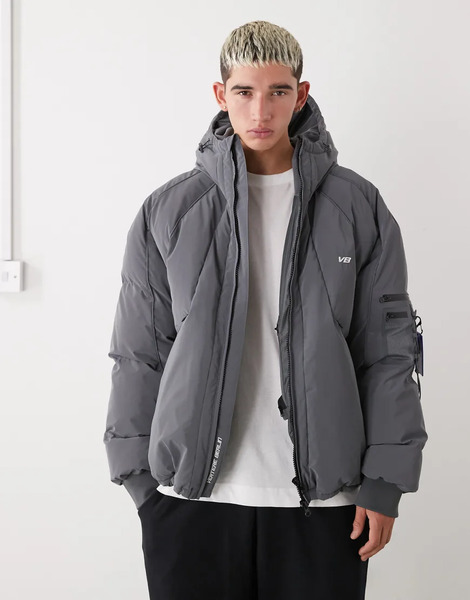  Vertere Berlin Nite Puffer Jacket In Grey 
