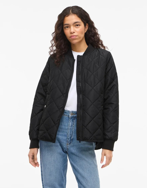  Vila Bomber Jacket In Black Beauty 
