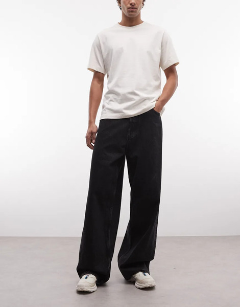  Weekday Astro Pu Back Pocket Jeans In Washed Black 