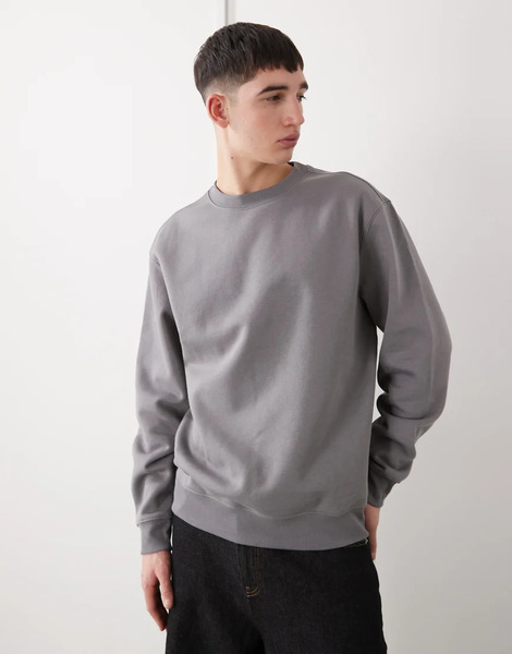  Weekday Classic Fit Sweatshirt In Grey 