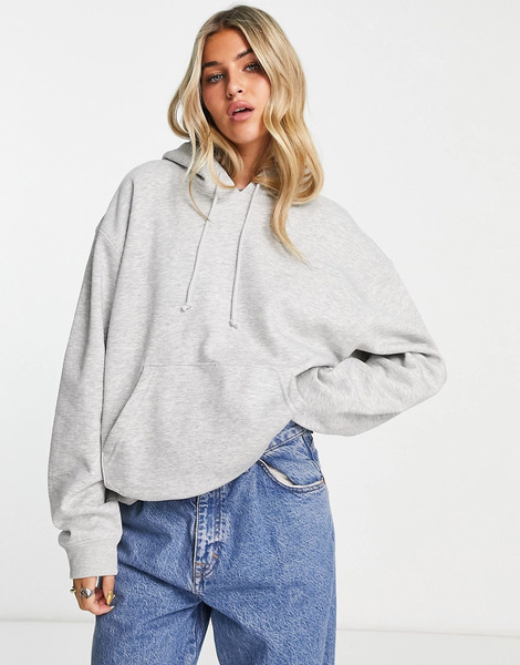  Weekday Essence Hoodie In Grey 