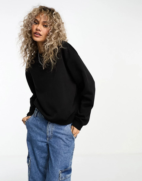  Weekday Essence Sweatshirt In Black 