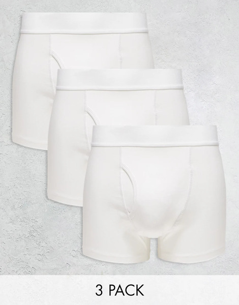  Weekday Jonny 3 Pack Boxer Set In White 