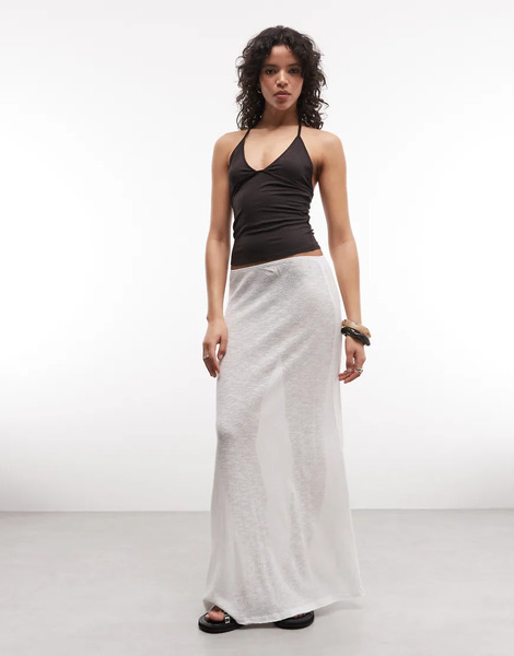  Weekday Maxi Skirt In White 