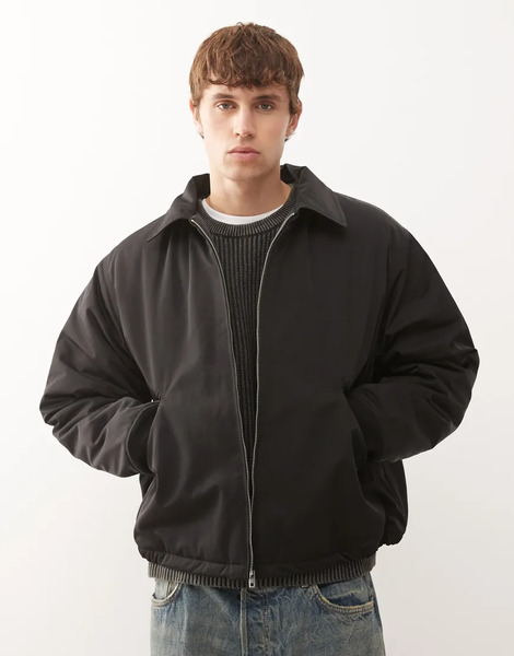  Weekday Nylon Jacket In Black 