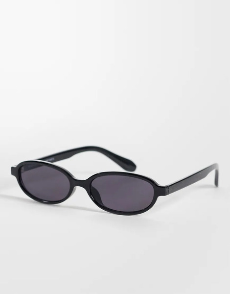  Weekday Oval Sunglasses In Black 