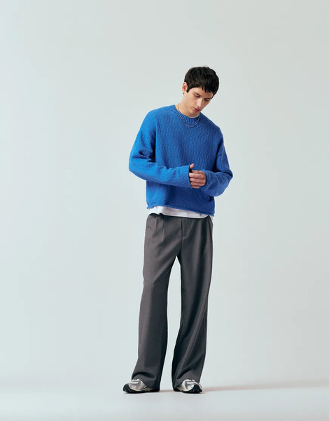  Weekday Relaxed Knit Jumper In Bright Blue 