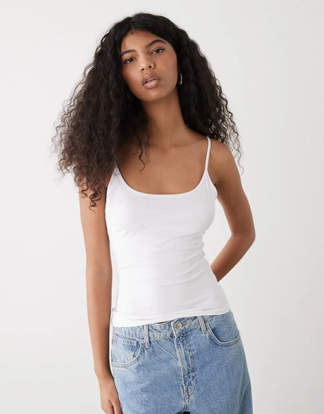  Weekday Strappy Vest Top In White 