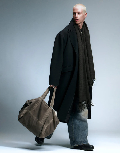  Weekday Wool Blend Coat In Black 