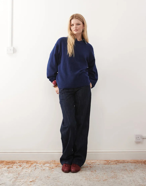  Weekday Wool Blend Jumper In Blue 