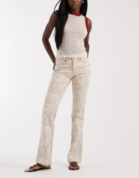 Wrangler Bootcut Jeans In Floral Print Multi 