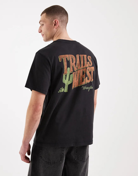  Wrangler Graphic Tee In Black 
