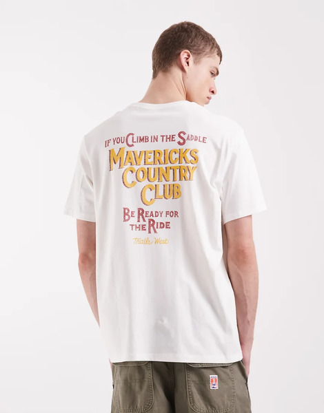  Wrangler Graphic Tee In Worn White 