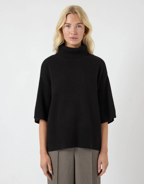  Yas Knitted Pullover In Black 